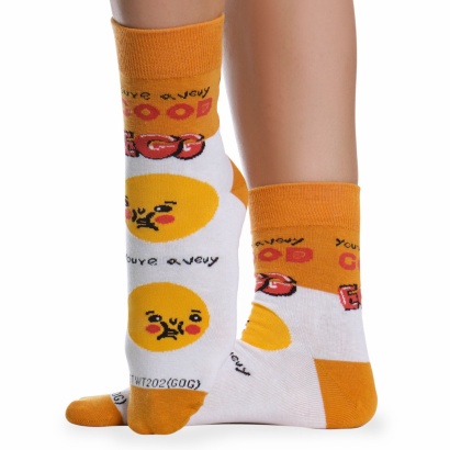 Носки хлопковые с оригинальным принтом " Super socks LTB-205 " белые р:37-43 фото 110527